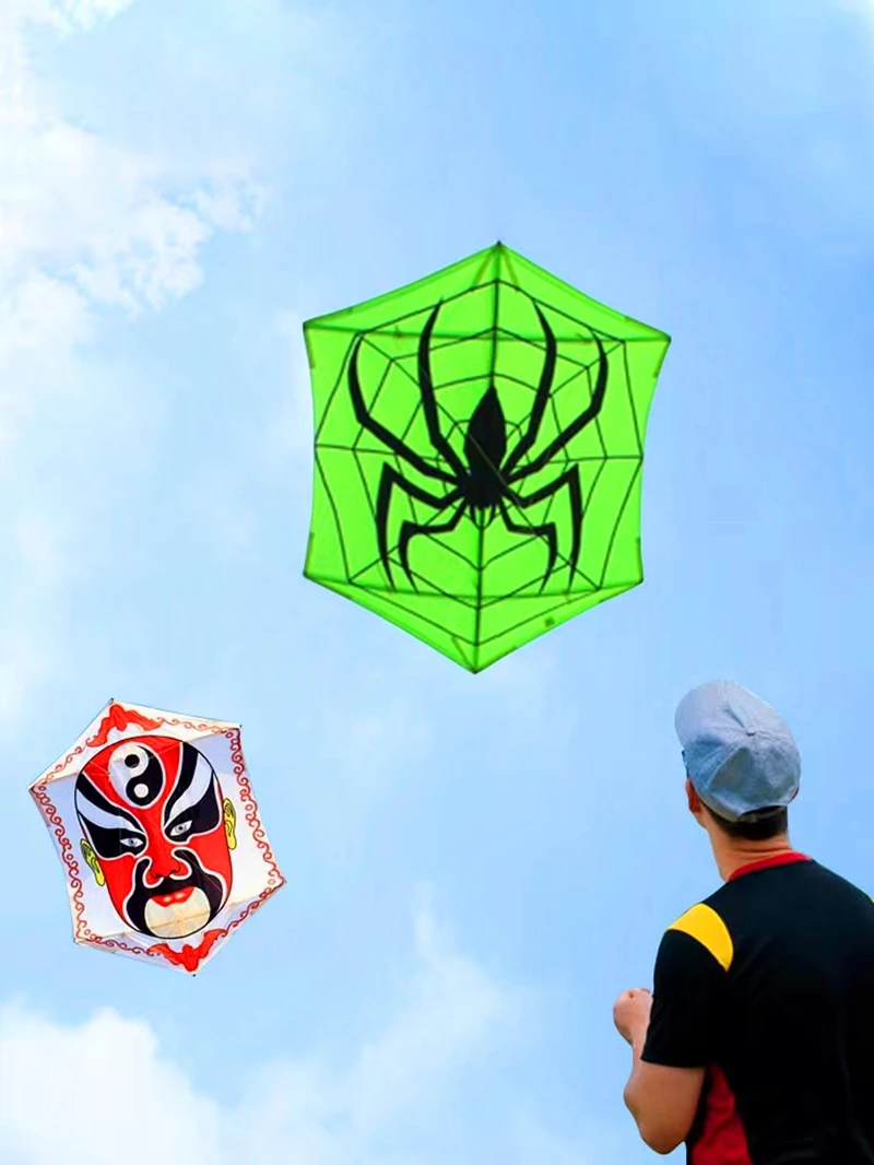 Peking opera kite traditioal kites flying for adults kites parachute kites hexagonal kite sports kite dragon fly drachen cometas