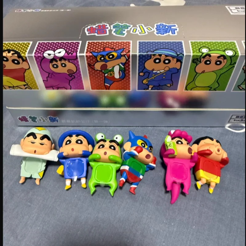 52 لعبة الأصلي تلوين شين تشان Kawaii أرقام صناديق أعمى اللعب أنيمي نموذج الهاتف المحمول وشاشة الكمبيوتر سيارة حلية اللعب