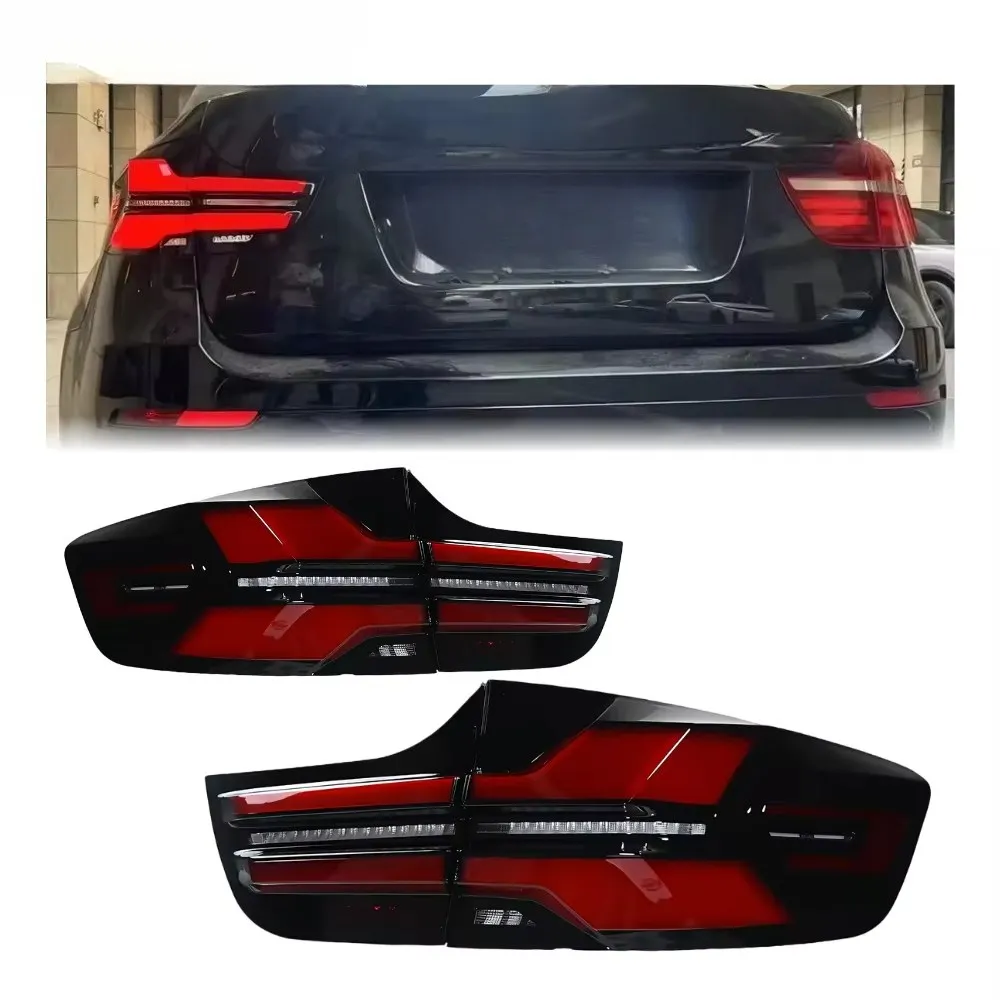 HETOP X6 E71 Taillights 2008-2013 Rear Lamp Car  Tail Light Plug and Plays DRL Signal Automotive Accessories 4PCS