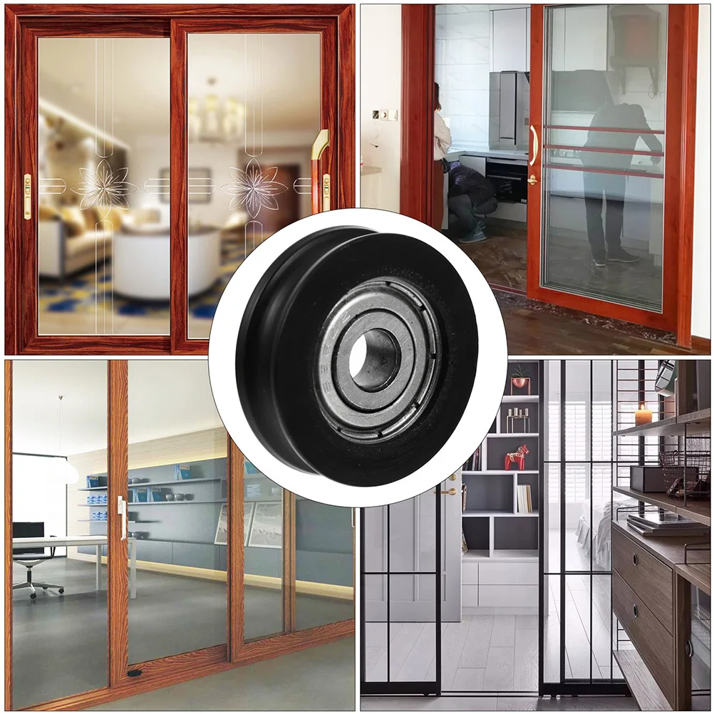 4 قطعة تحمل بكرة U الأخدود عجلة ل انزلاق الباب المسار الثقيلة الصلب الأسطوانة خزانة بوابة جراج نافذة الأجهزة #3