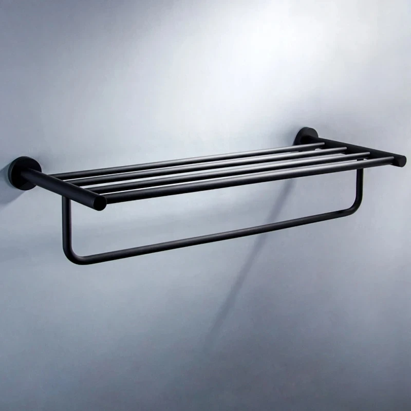 

Вешалка для полотенец Настенная вешалка для полотенец Ванная комната Нержавеющая сталь Черная вешалка для полотенец Матовый черный держатель для полотенец