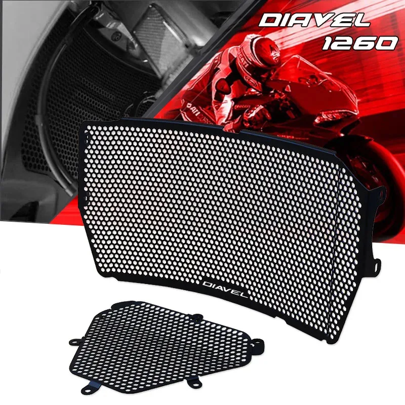 

For DIAVEL 1260 Diavel 1260S 2019-2023 Motorcycle Accessories Aluminum Radiator Guard Grille Cover Protector Protective Grill
