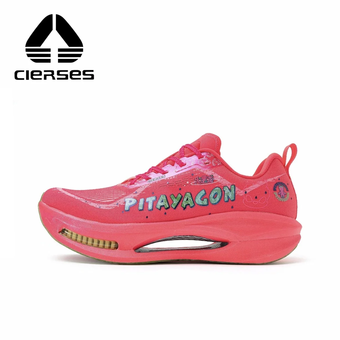 CIERSES Men's Marathon Full-Length Carbon Plate Running Shoes With Shock Absorption And Stability Half-Size Sports Shoes 2445