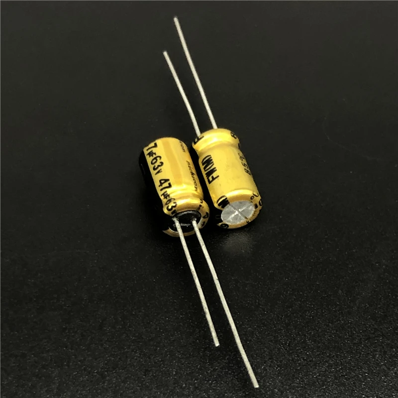 100pcs 47uF 63V NICHICON FW Series 6.3x11mm 63V47uF Audio Aluminum Electrolytic Capacitor