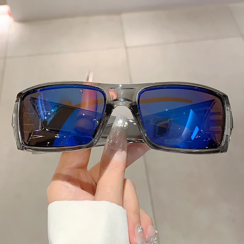 Y2K Punk Sunglasses Cool for Women Luxury Men Outdoor Sports Sun Glasses Fashion Wrapped Round Trend Brand Design Shade Eyewear