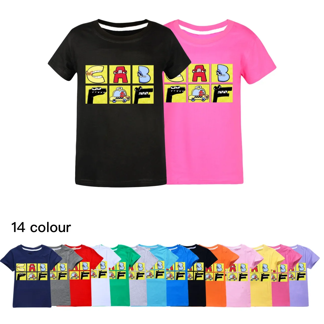 

Boys Print Kids T Shirt Summer Funny Cartoon Alphabet Lore Casual T-shirt Children Clothing Girls Tshirt Kawaii Tops 2128