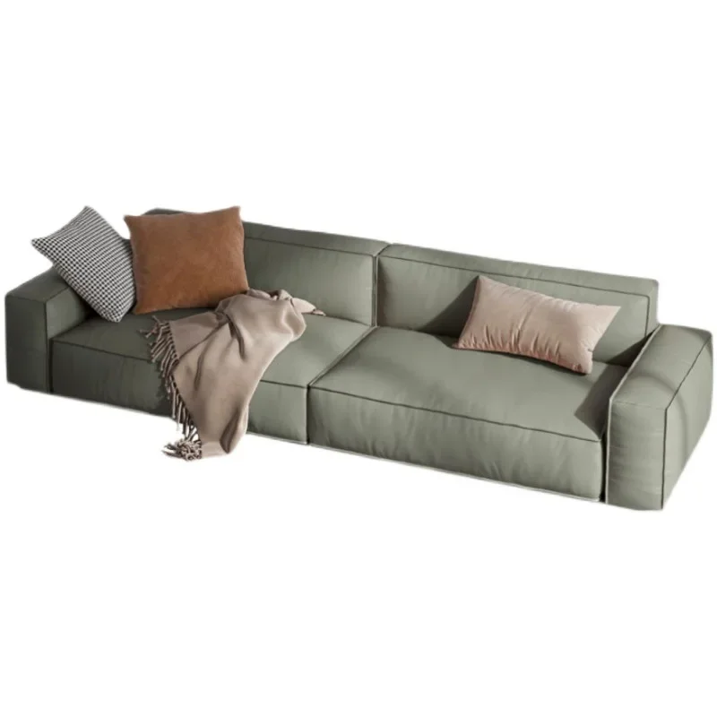 

Straight row small apartment designer living room high-end atmospheric technology cloth sofa