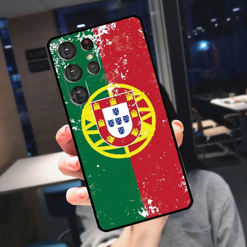 Portugal National Flag Case For Samsung Galaxy S23 Ultra S22 Ultra S20 FE S21 FE Note 10 20 S8 S9 S10 Plus Cover