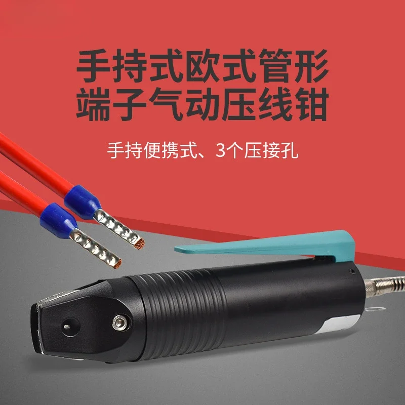 Hand held pneumatic crimping pliers Insulated European tubular crimping machine Pressing terminal clamp tool