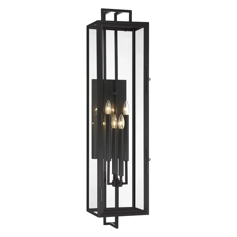 Modern Creative Retro Hotel Black Decorative Waterproof Wall Lantern Exterior Sconce Light Outdoor Wall Light for Home