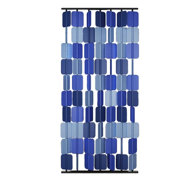 Light luxury blade mobile rotating screen decorative saddle leather partition modern felt office soft partition lobby ZL@