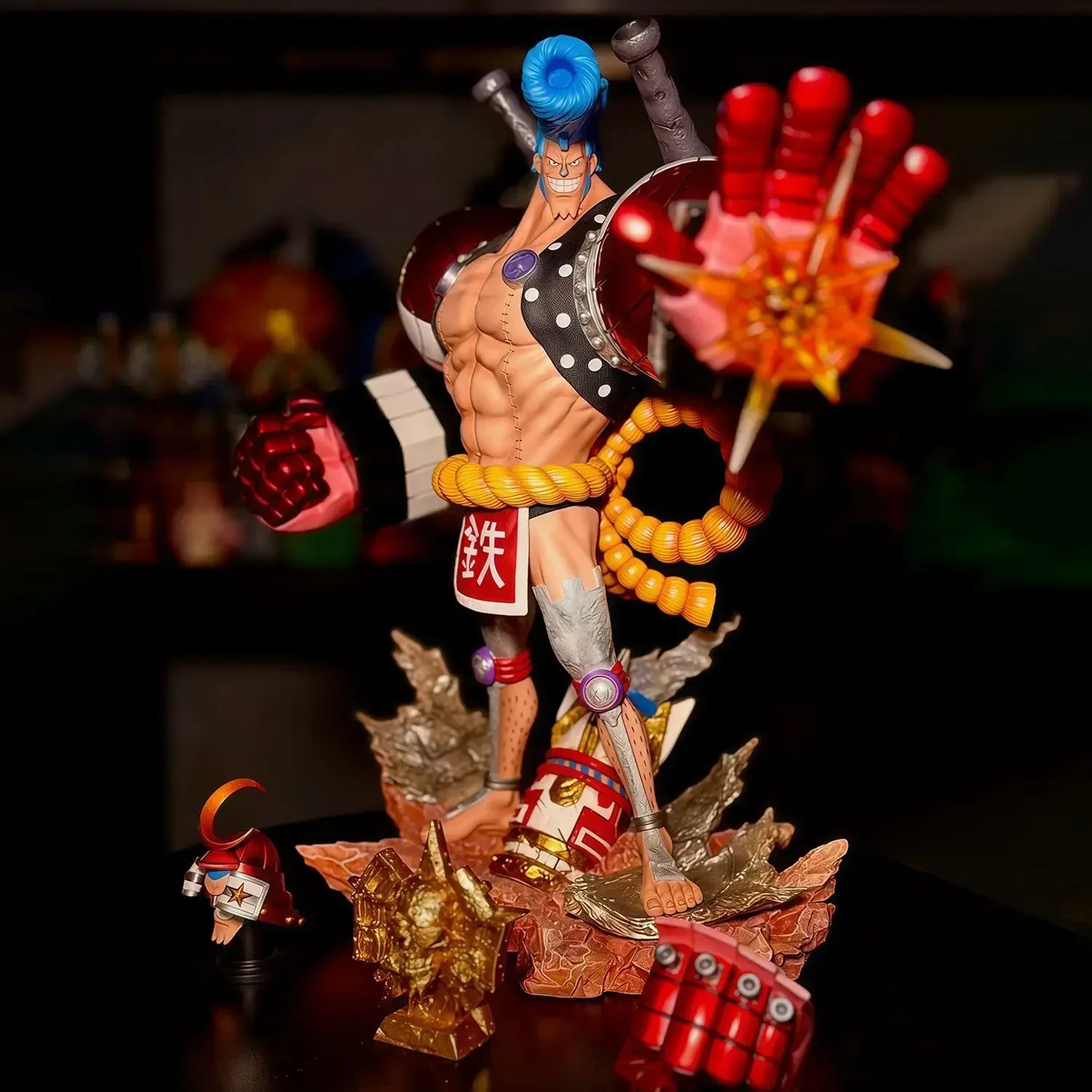 Auf Lager LK Franky Figuren 30 cm ONE PIECE Anime Figuren PVC Statue Zimmer Desktop Dekoration Sammlung Modell Ornament Spielzeug Geschenke