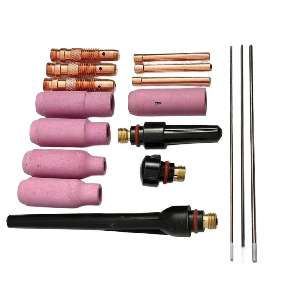 Torches Collet Parts For Water-cooled Torches 17 Pcs/Set Accessories For Air-cooled Torches And Practical Torches