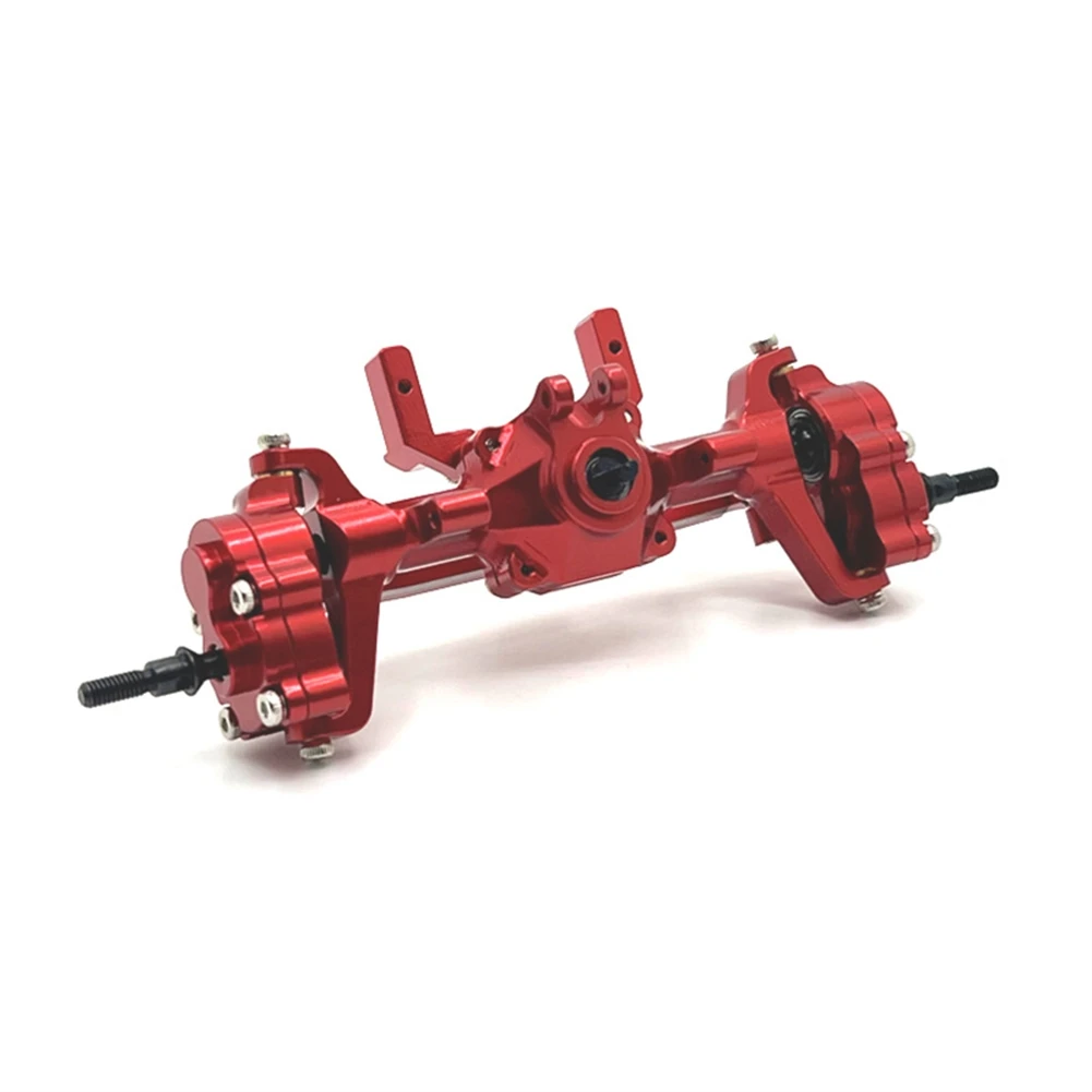 Metal Complete Front Axle Kit for FMS 1/24 FCX24 Xiaoqi Crusher Chevrolet K5 RC Accessories Red