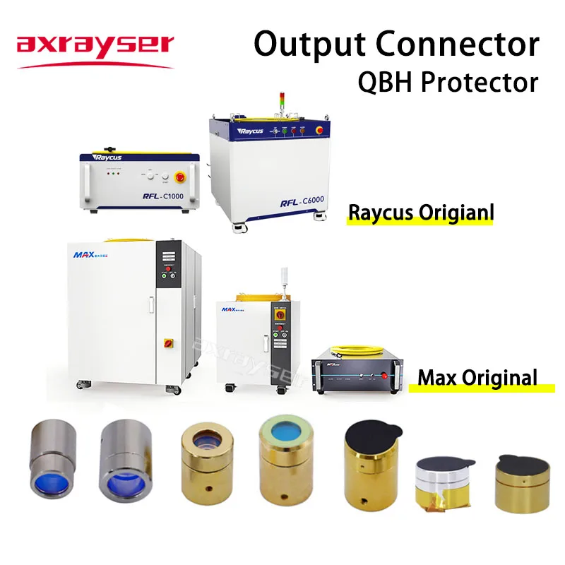 Raycus & Max IPG Output Protective Connector Lens 1.5KW 3KW Original QBH Fiber Laser Source Protection Cap Fiber Optic Crystal