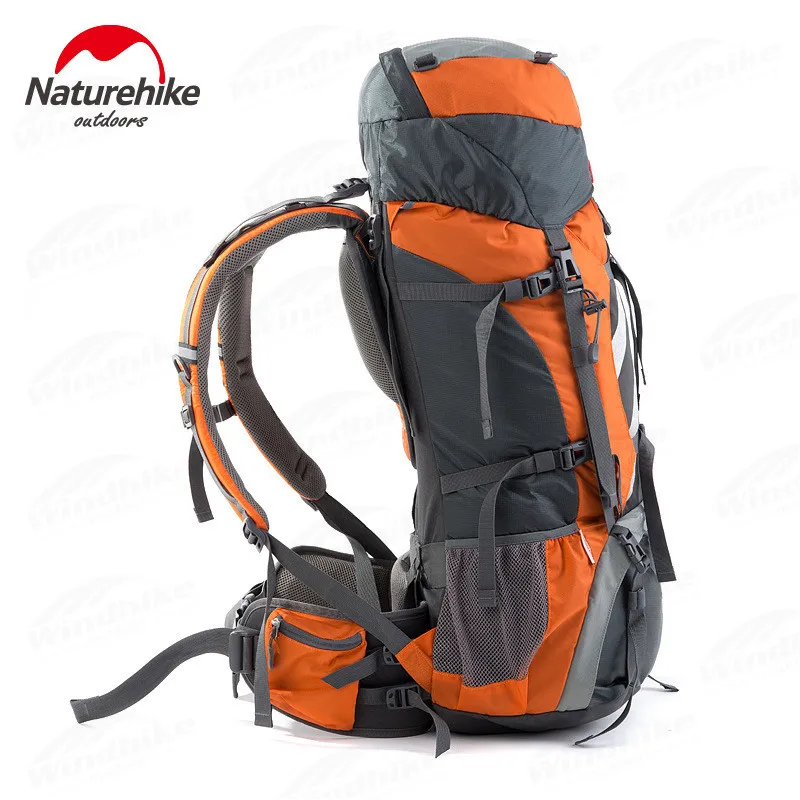 Naturehike 70 Liter Backpack Camping Hiking Trekking Rucksack Backpacking Travel Bag With Aluminium Alloy Frame Waterproof Cover