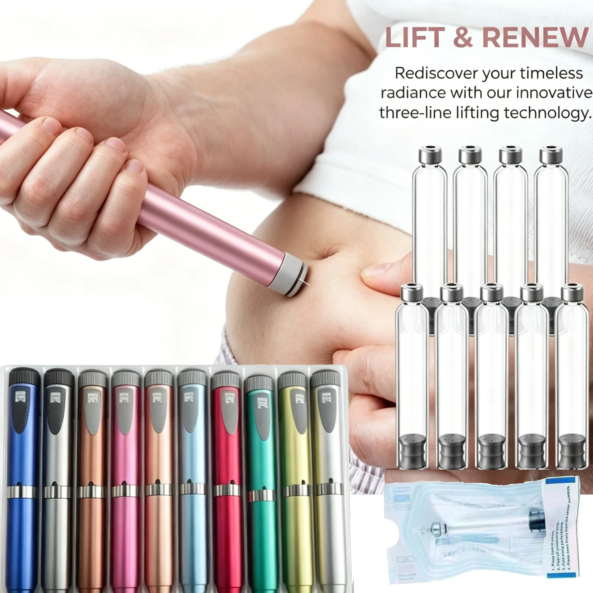 Home Use Professional Durable Insulin Injector Pen, Reusable Refillable Design, Dose Injection Pen, Perfect for 3Ml Cartridges