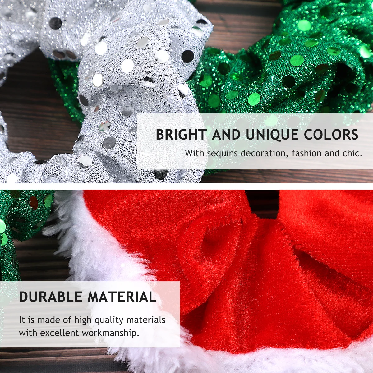 

Sequin Hair Ties Elastic Ponytail Holders for Women Bright Color Fashion Chic Daily Wear Christmas Accessories