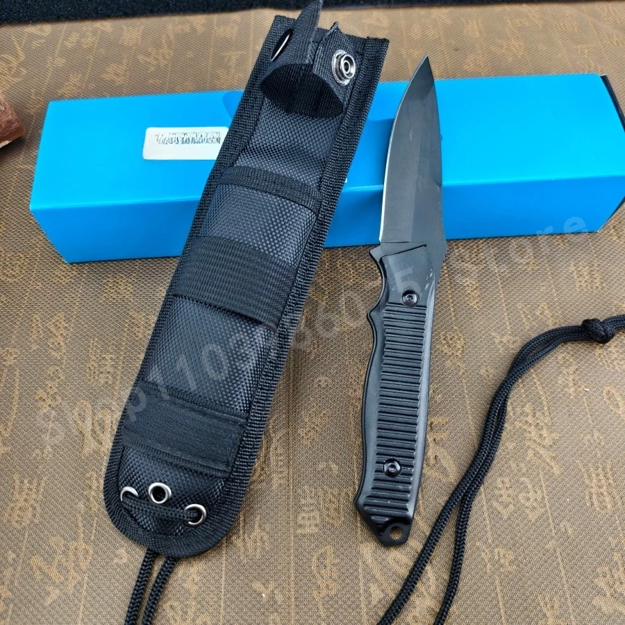 

Нож BM 140bk с фиксированным клинком из стали 440C, алюминиевая рукоятка с антискользящим покрытием, легкий и прочный, идеальный подарок для кемпинга.