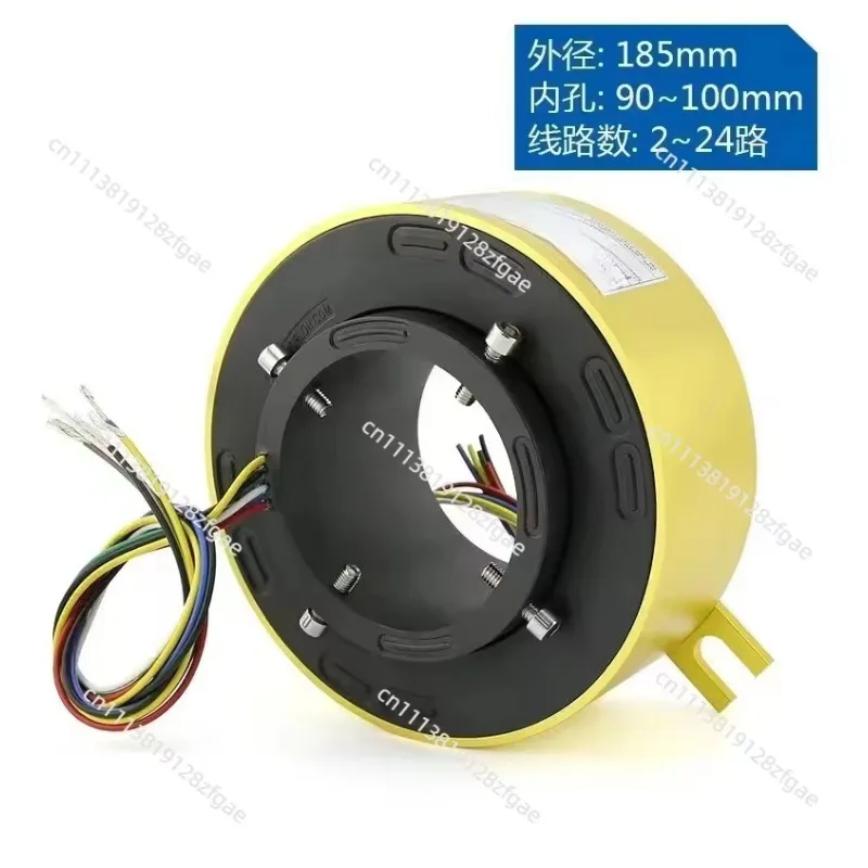 360 rotating conductive slip ring inner hole 90 100 outer diameter 185mm wire rotary joint 2-4-6-8-10-12