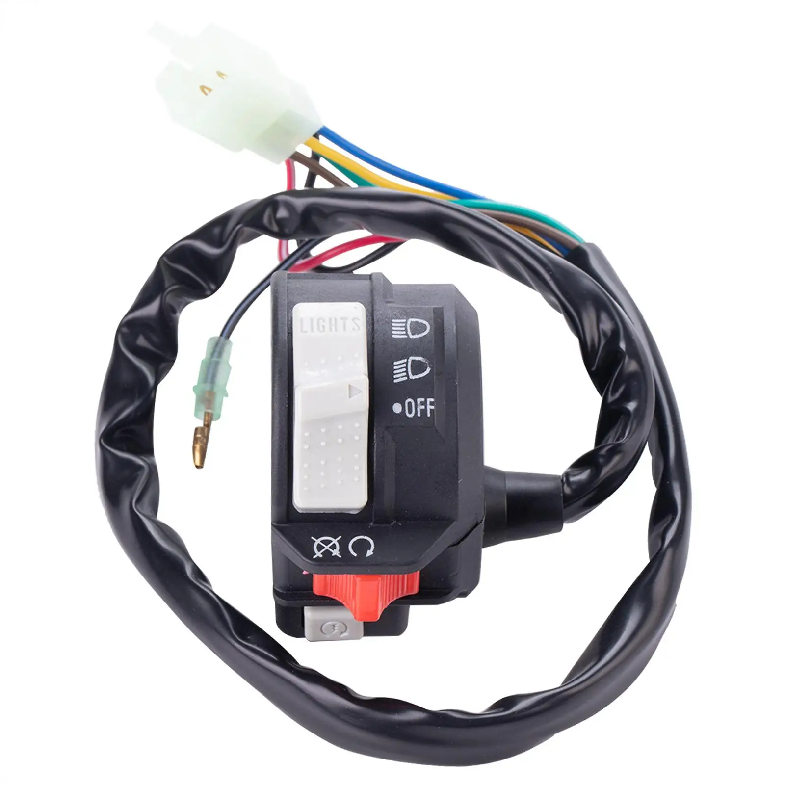 ABS Material Left Handlebar Switch Stop Kill Off Headlight Assembly for Yamaha ATV YFZ350S YFZ350T YFZ350SET