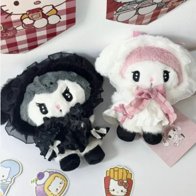 2025 Hot Koop Sanrio Kawaii Anime Lolita My Melody Kuromi Speelgoed Decoratie Rugzak Ornament Gevulde Poppen Sleutelhanger Vakantie Geschenken