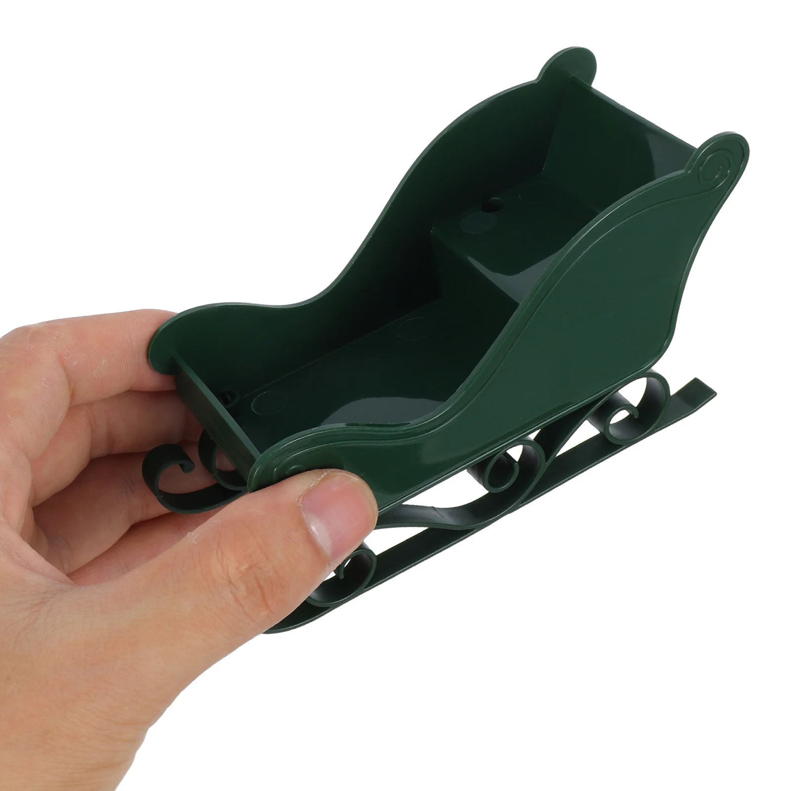 

2pcs Christmas Sleigh Decoration: Santa Sleigh Ornament For Under Tree Candy Holder, Holiday Tabletop Decor, Xmas Village Sled,