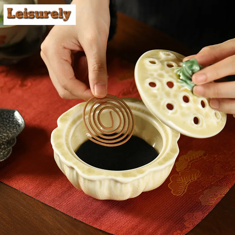 Lotus Pond Frog Fun Incense Holder Zen Garden Incense Burners Consecrate Scented Aromatic Candles Censer Indoor Craft Supplies - view 3
