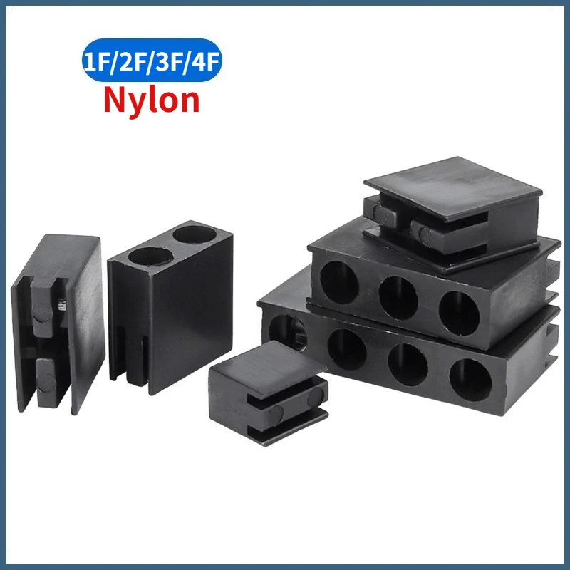 200/500pcs LED Indicator Lamp Holder Single Hole /1/2/3/4 Hole LED Black Square Lamp Holder Spacing Column