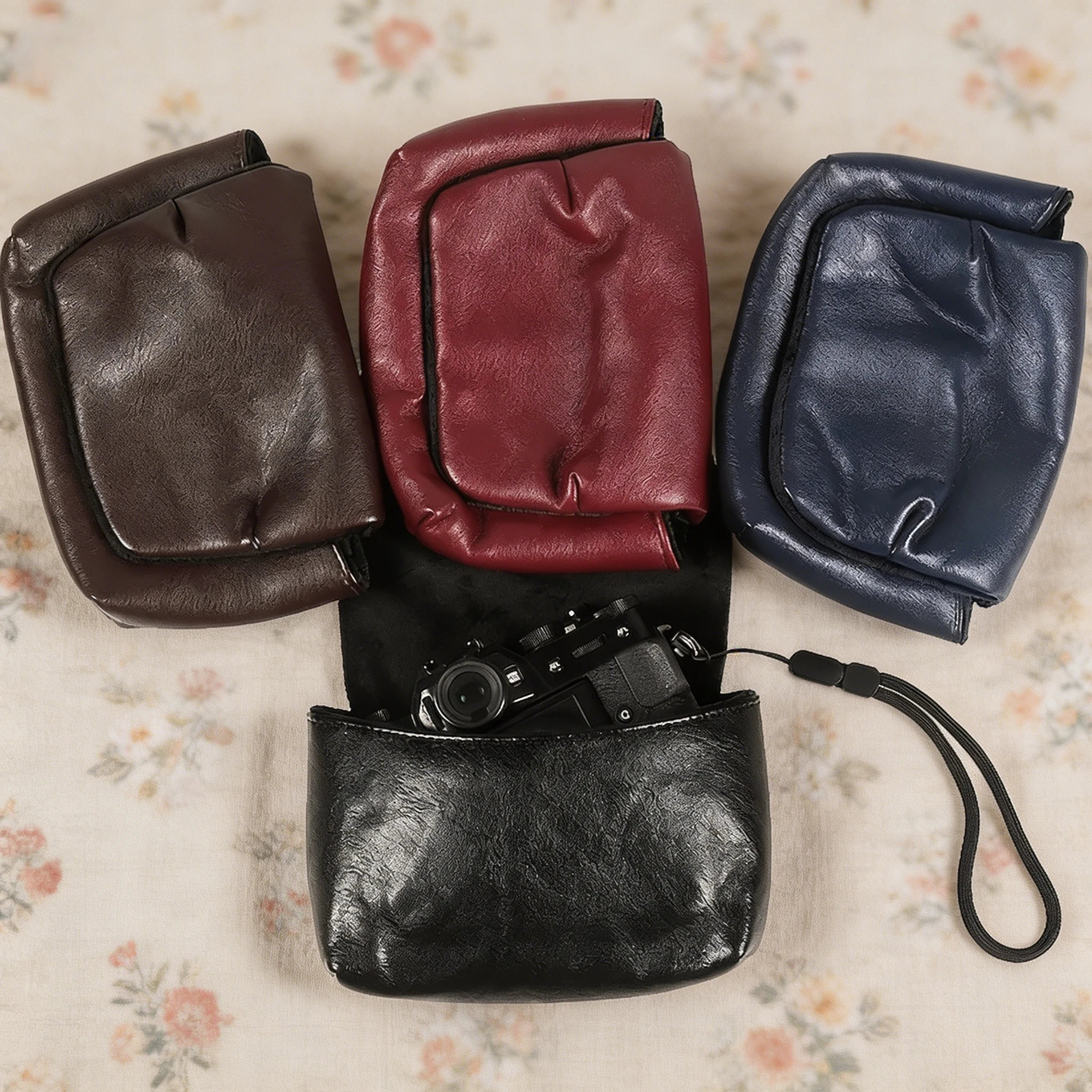 2026 Hot Retro PU Leather Camera Bag Wear-Resistant Case Cover for Canon Powershot V1 G7X3 G7X2 G7XIII G7XII SX740 SX73