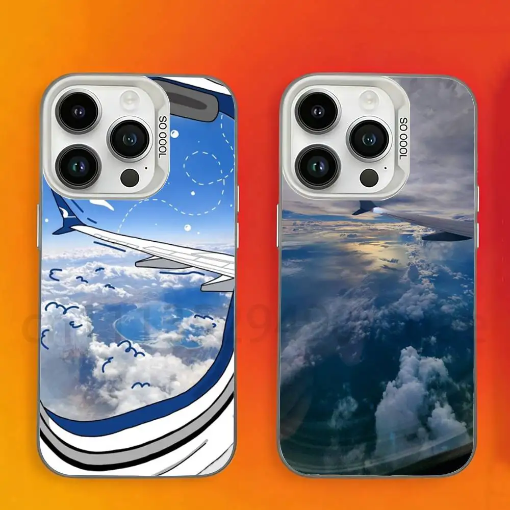 

View from the Airplane Window Phone Case For iPhone 17,16,15,14,13,12,11,Pro,Max,Plus,Mini, Matte Shockproof Case