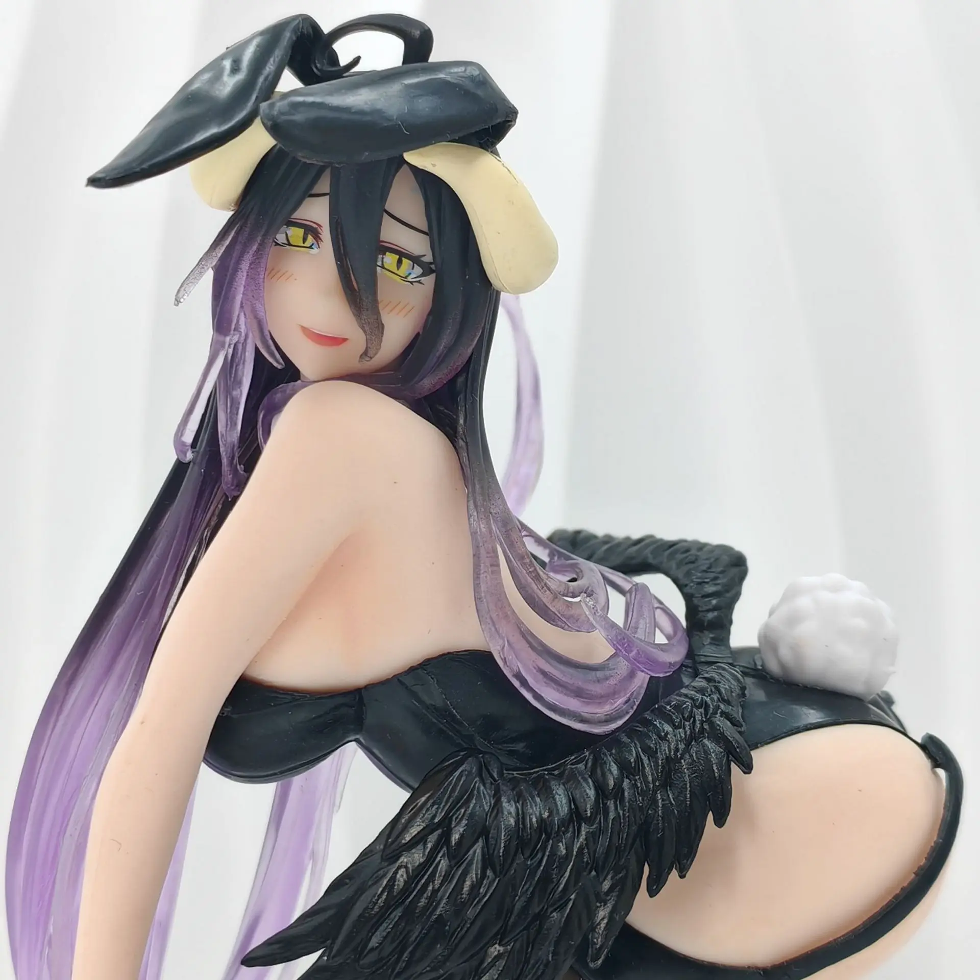 3 قطعة هنتاي الشكل أفرلورد أنيمي الشكل الأرنب فتاة ملابس السباحة ألبيدو عمل الشكل المعكرونة سدادة تمثال جمع نموذج اللعب #3