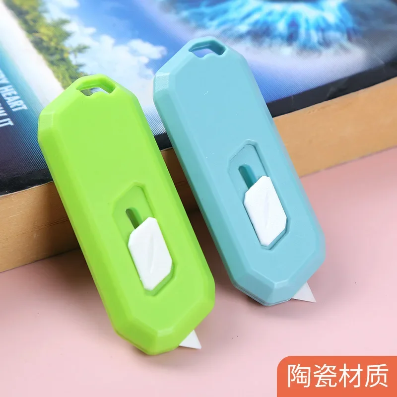 Portable Ceramic Utility Knife Automatic Telescopic Disassembly Express Magnetic On Refrigerator Pen Holder