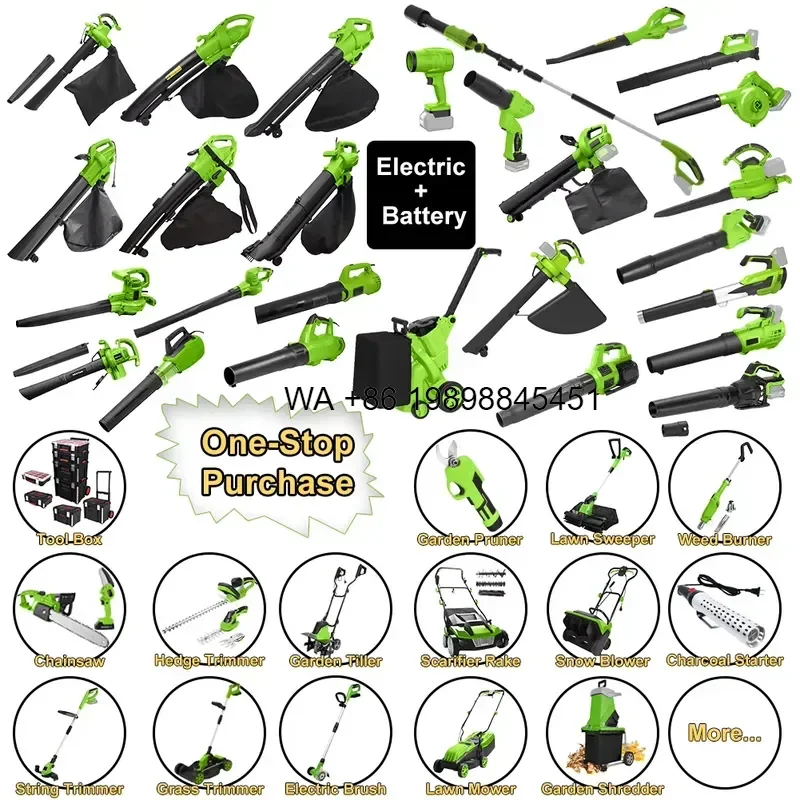 Wmwmnu for Leaf Blower 3 in 1 Suction Shredding with 35L Collection Bag for Garden Lawn Yard