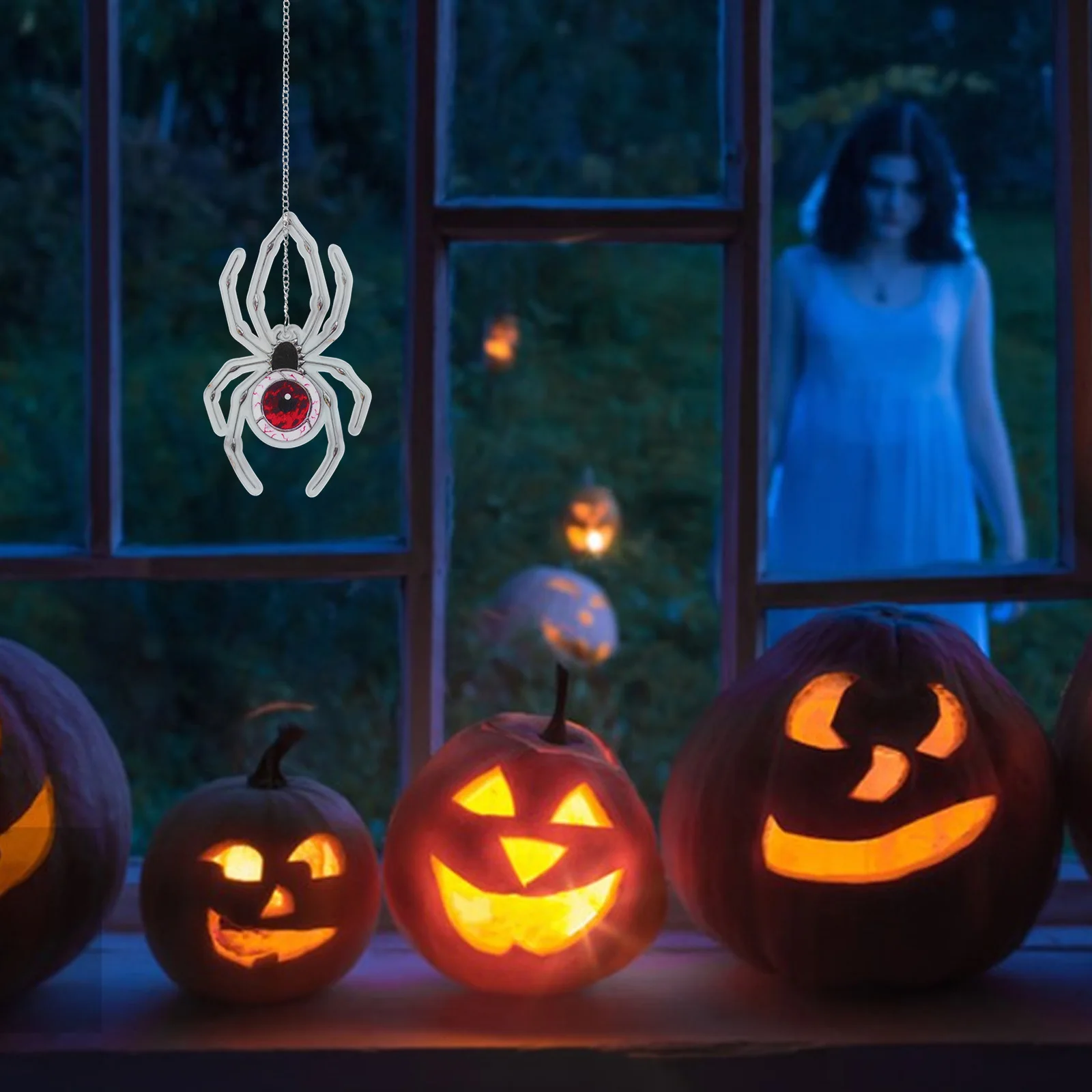 

1pcs Spider Window Decor Pendant for Halloween Outdoor Decorations Hanging Pendants Supplies Acrylic Wall Spider Decor