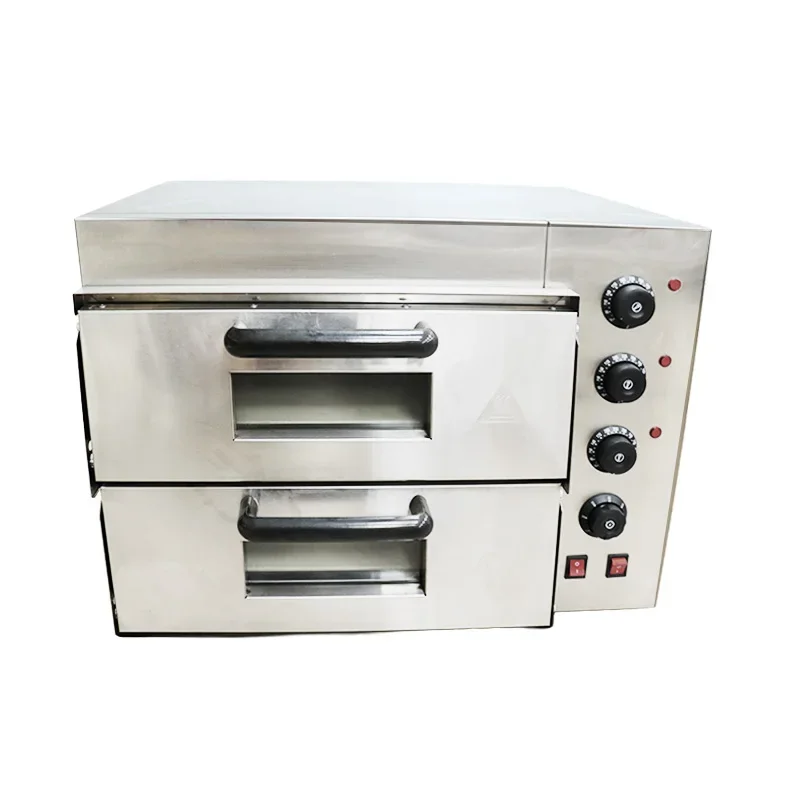 

Hot Selling Electric Double Layer Pizza Oven Commercial Baking Equipment Oven with Baking Stone Suitable for Small Businesses