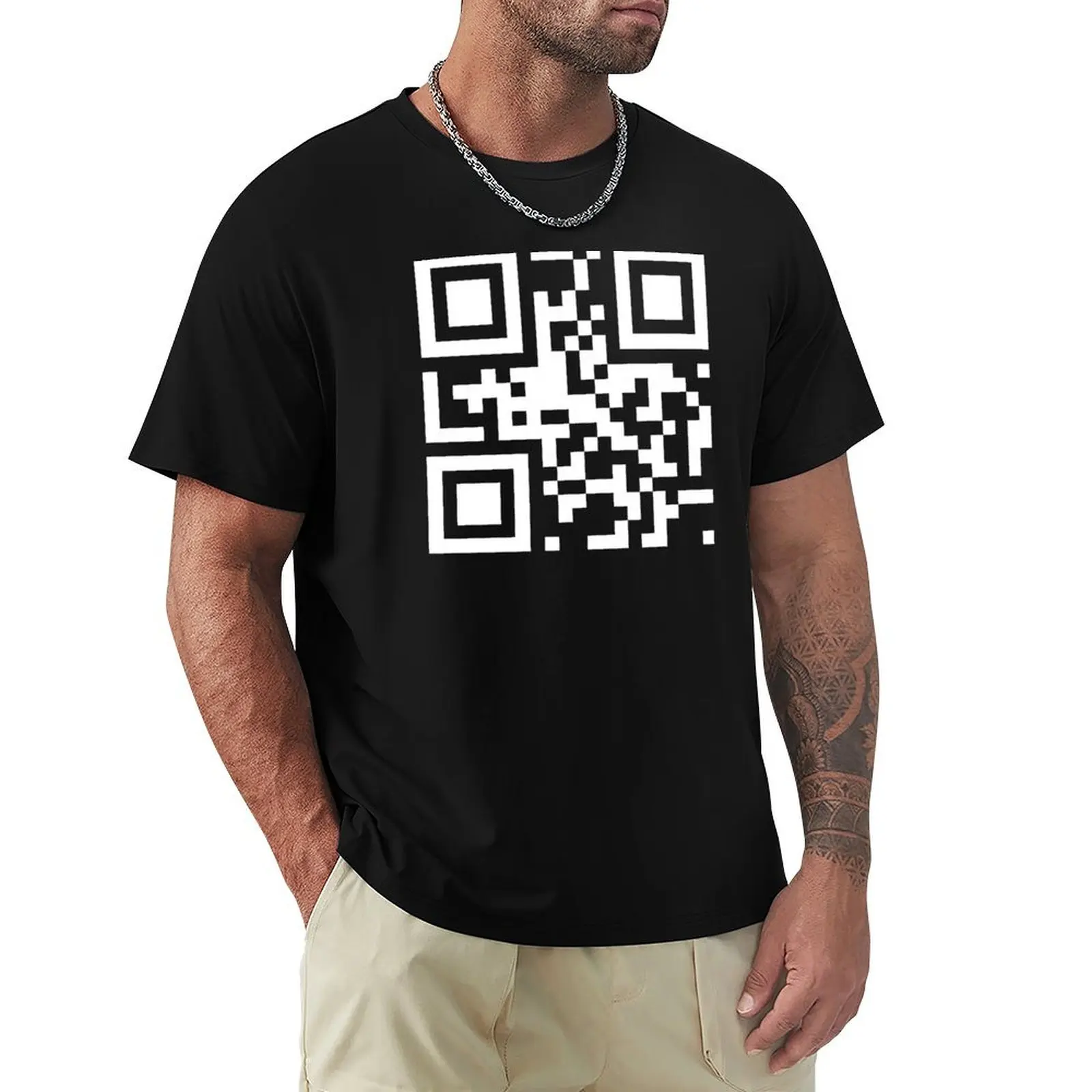 Buy me a beer QR Code Scannable funny T-Shirt Long Lasting Casual T-Shirt