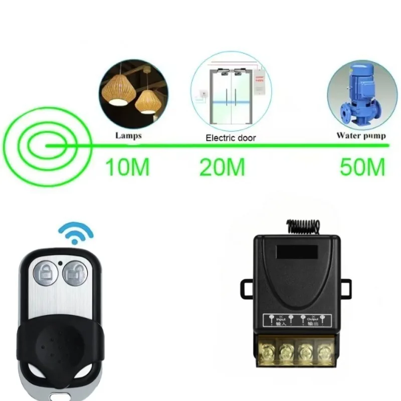 Wireless Remote Control  Switch 433MHZ AC220V 30A Hign Power Transmitter for Water Pump Motor LED LED Electric Appliance