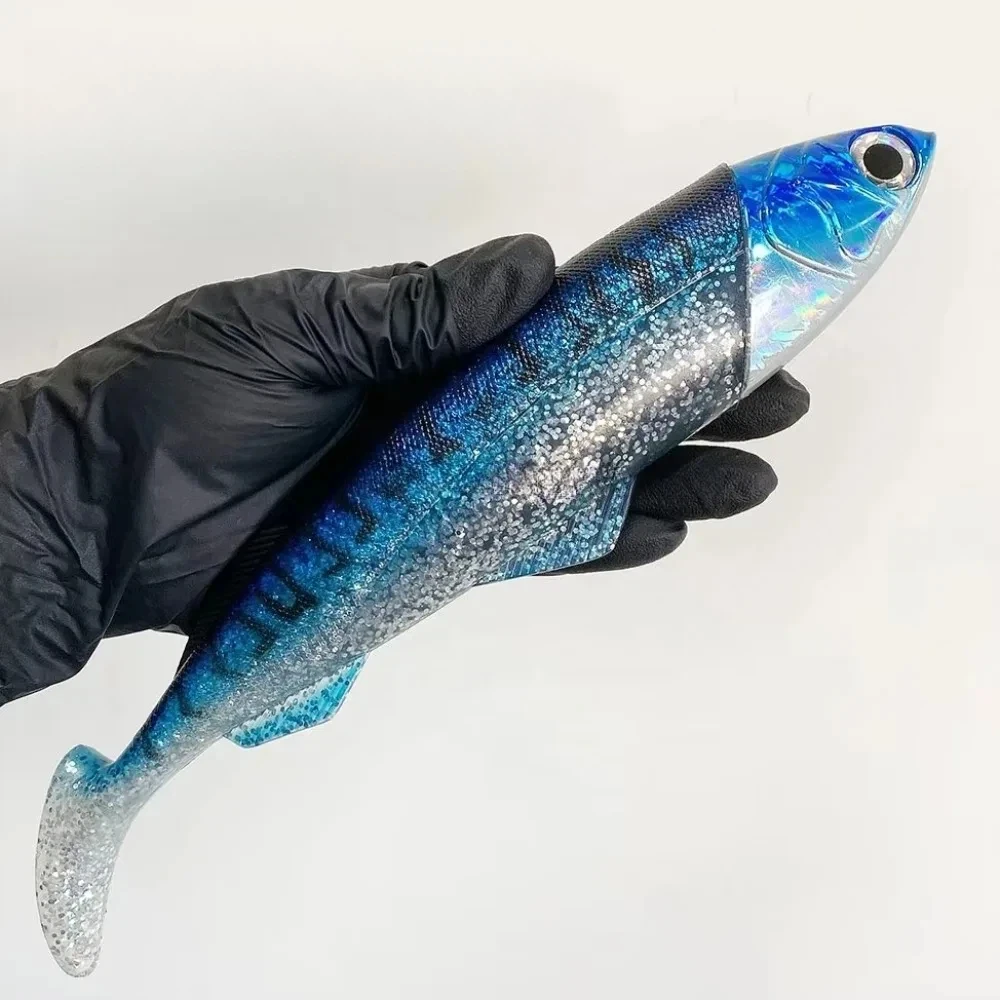 1Set Glow Head Slow-Sink Soft Lure 415g/516g | Extra Robuster Boot-Angelköder für Thunfisch & Hai | Tiefsee-Jigging – Detail 1