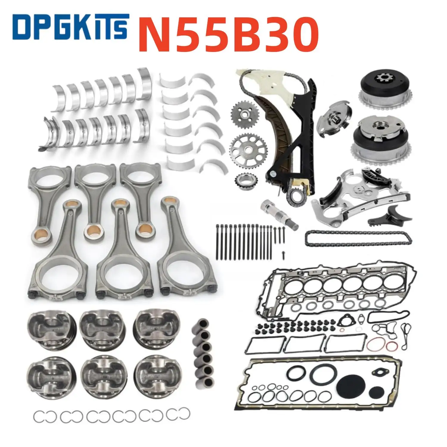 

N55B30 Engine Rebuild Kit Pistons Camshaft Timing Kit 11247576714 11367583207 11257577581 11258619196 11217627037 For BMW 3.0