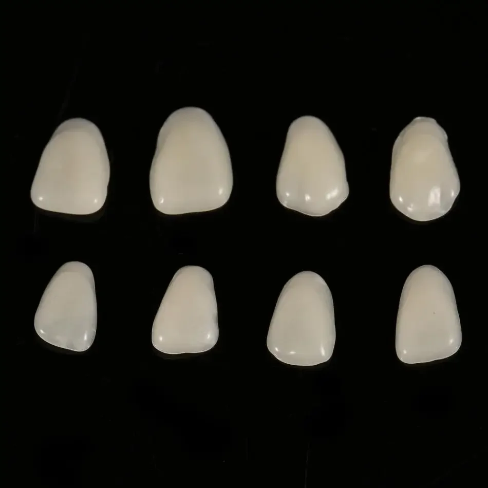 Sdotter 140Pc Nature Dental Teeth Veneers False Temporary Tooth Crown Whitening Resin Anterior Upper Porcelain Dental Material O