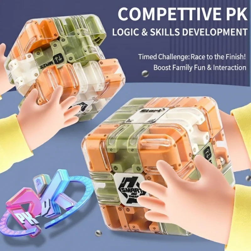 Rompecabezas 3D grandes, cubo de laberinto, rompecabezas atractivo, juguete para aliviar el estrés, desarrollo lógico, juego educativo de enfoque, regalo para adultos