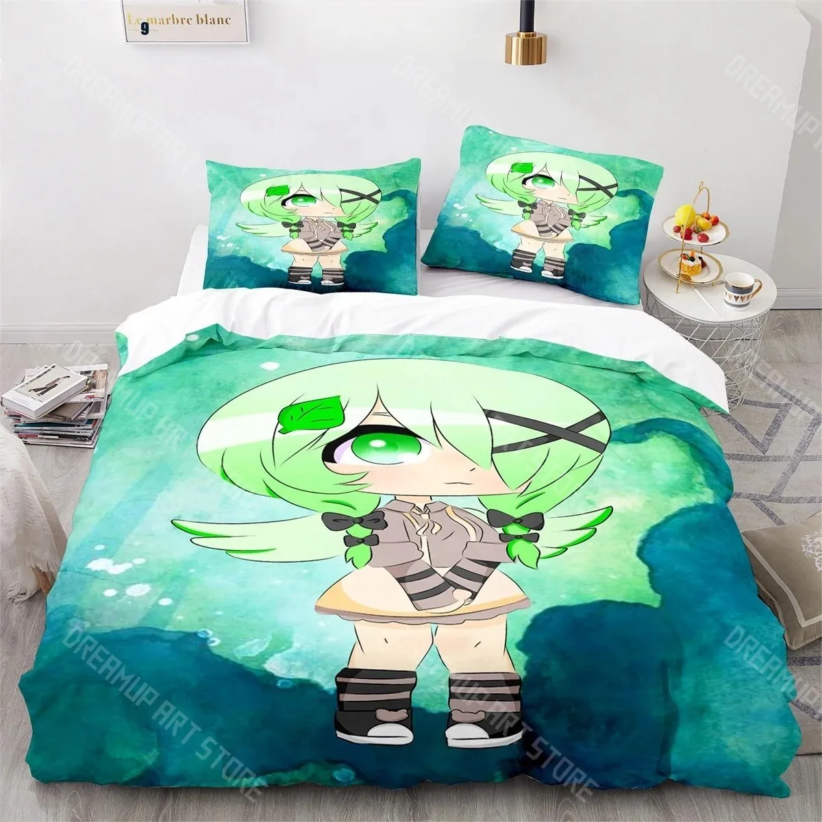 3D Printed Gacha Life Game Bedding Set for Boys Girls Duvet Cover Pillowcase Twin Queen King Full Single Double Sizes