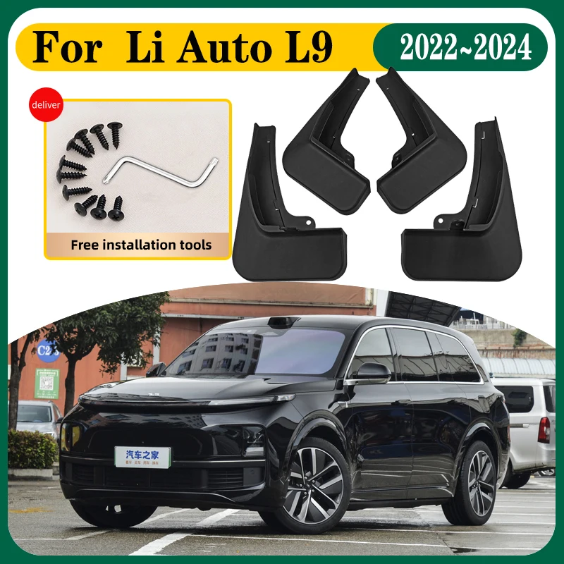 

Car Mud Flaps For Lixiang L9 Li Auto L9 2022 2023 2024 Car Anti-splash Mudguards Splash Guards Front Rear Fenders Accessories