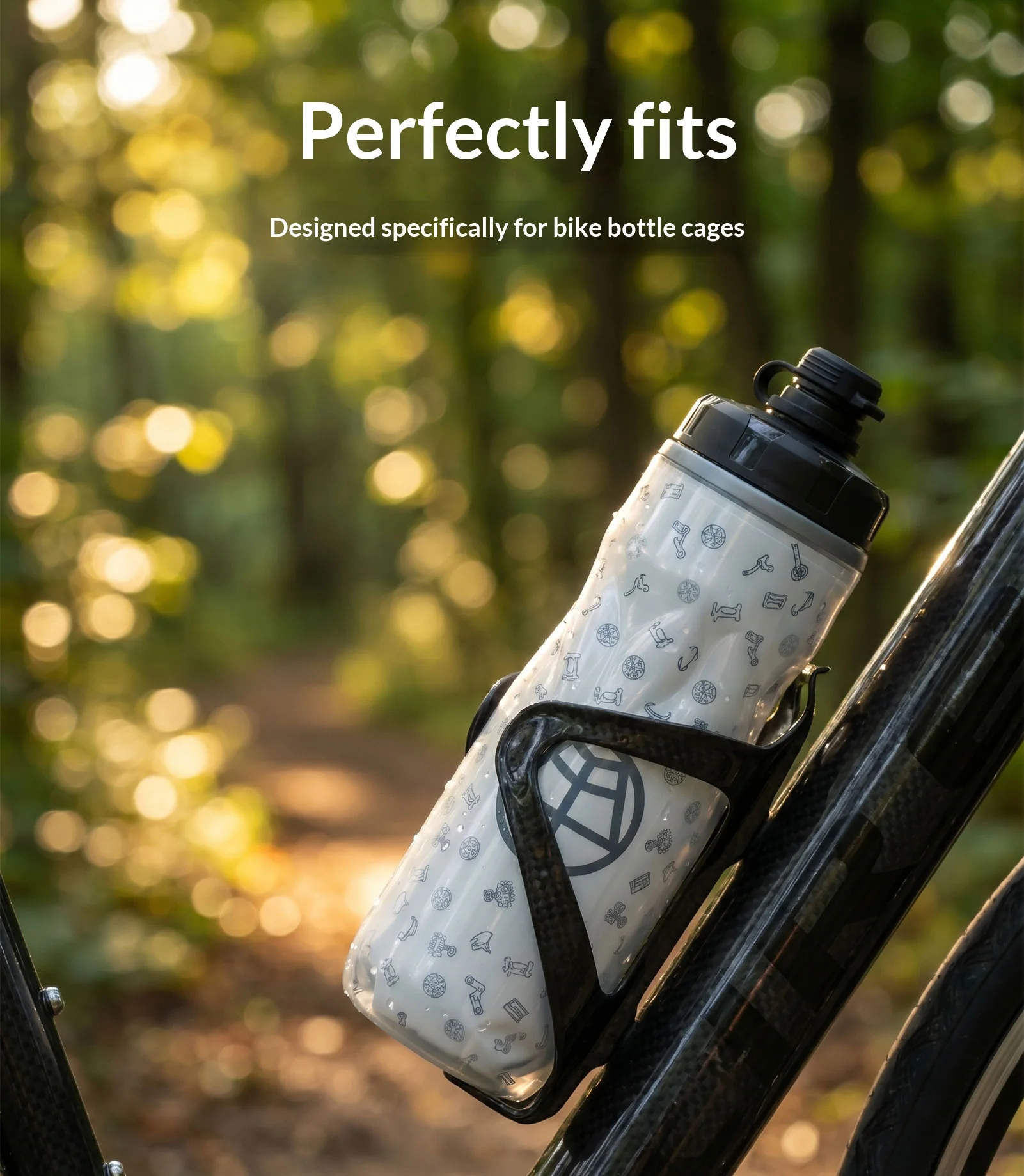 OFFBONDAEG 610ml Fahrradflasche Kälteerhaltend Thermische Wasserflasche Radfahren Outdoor-Sport Trinkflasche Quetschbare MTB Rennrad Zubehör – Detail 7