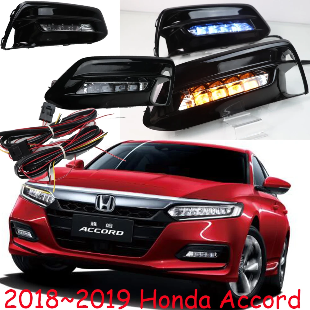 

1set car bumper lamp for 10th honda Accord Daytime light LED 2018~2019year car accessories daylamp fog lamp