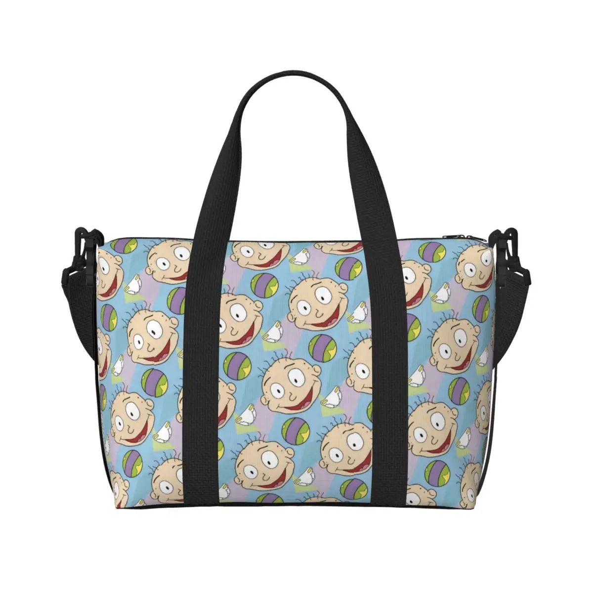 

Большая большая сумка-тоут с R-Rugrats для женщин, милые мультяшные сумки-шоппер на плечо, тренажерный зал, пляжная дорожная сумка