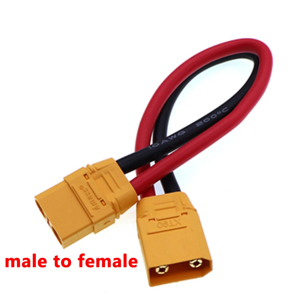 XT90 H Male Female Connector Plug Pigtails 10AWG Silicone Wire RC Battery Cable for RC model aircraft electric vehicle UAV