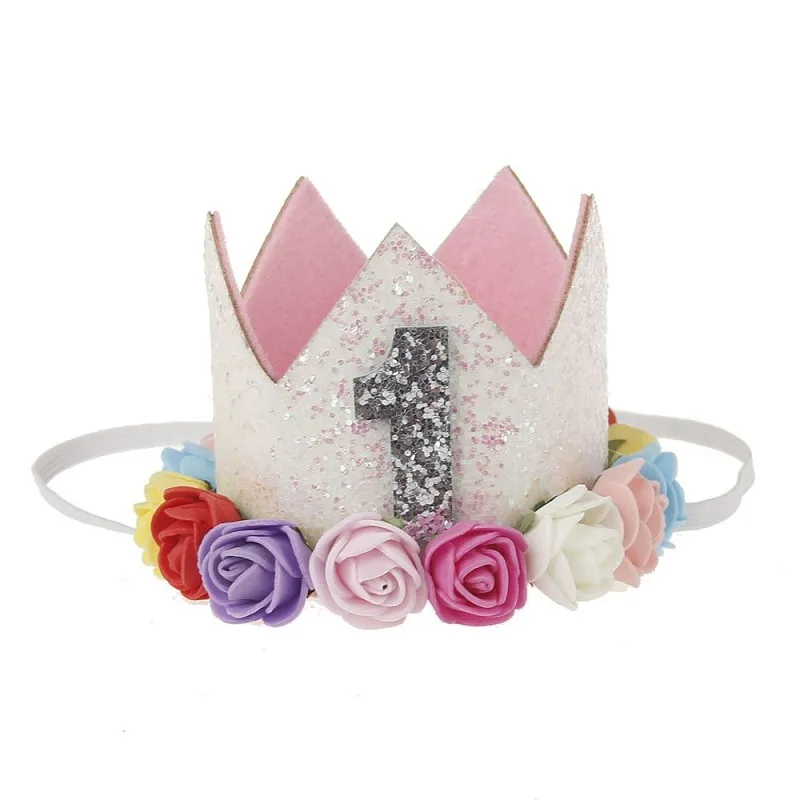 Decorazioni per feste di compleanno bambini Baby 1 2 palloncini di compleanno di 3 anni Baby Shower Boy Girl 1st Birthday Party Crown Hat