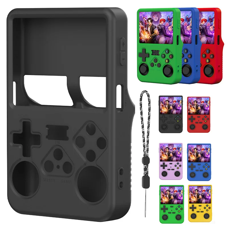 Color Silicone Case For R36S Handheld Game Console Silicone Protective Cover Anti-Scratch Storage Box Soft Shell